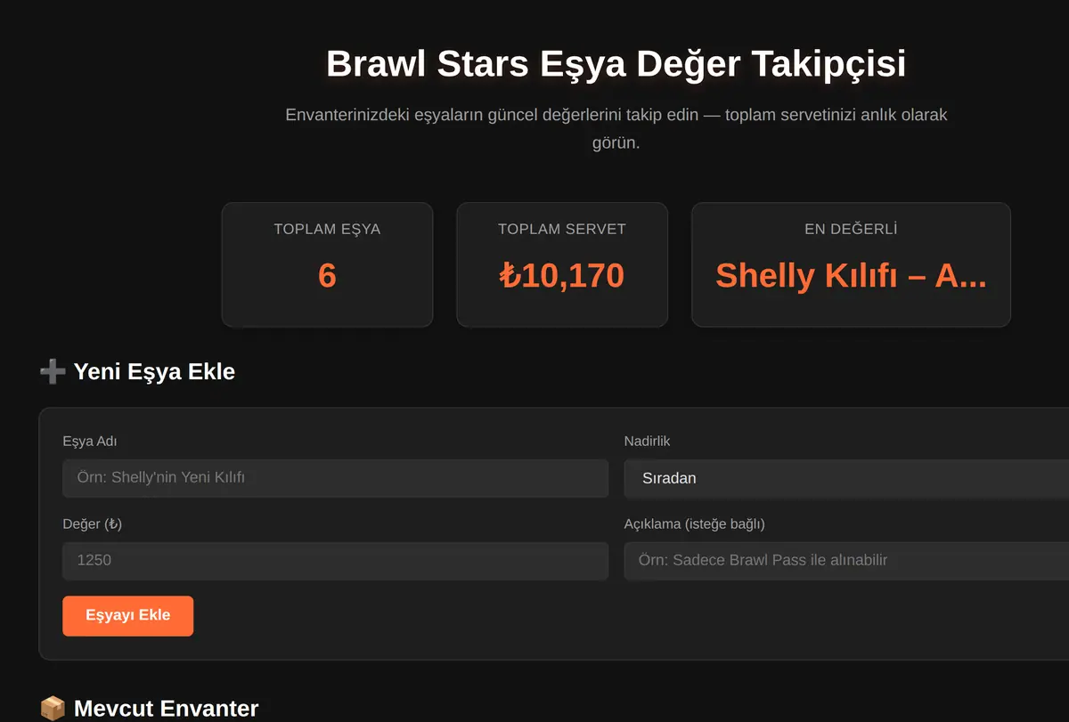 Brawl Stars Eşya Değer Takipçisi ekran görüntüsü