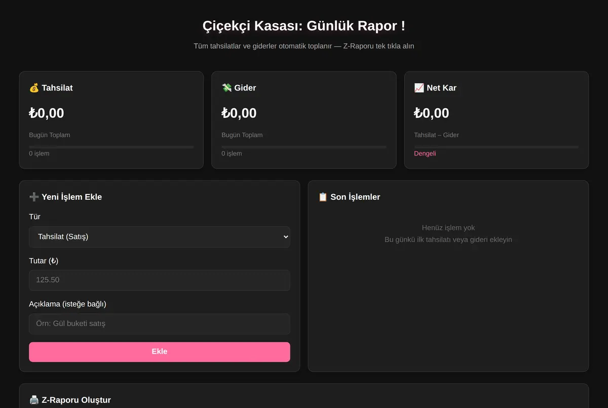 Çiçekçi Kasası: Günlük Rapor! ekran görüntüsü 2