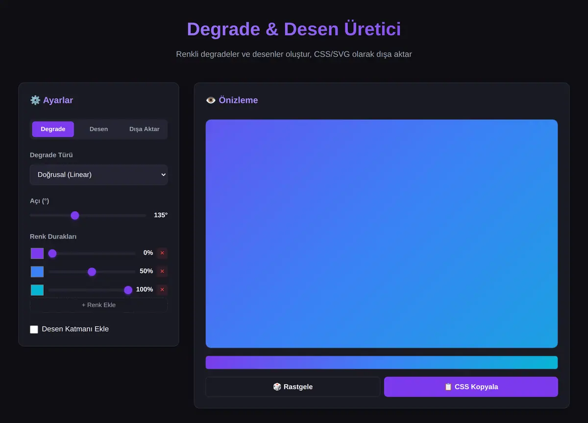 Degrade & Desen Üretici Aracı ekran görüntüsü 3
