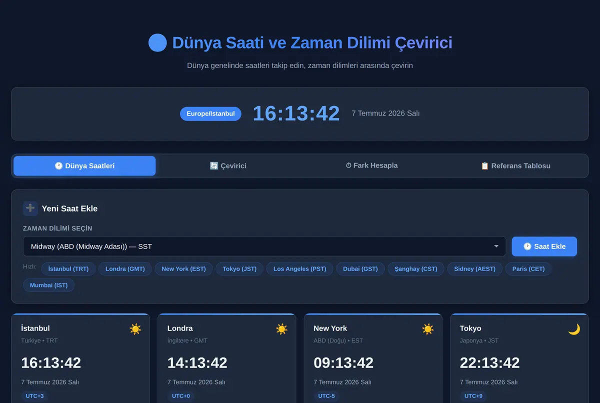 Dünya Saati ve Zaman Dilimi Çevirici ekran görüntüsü 2