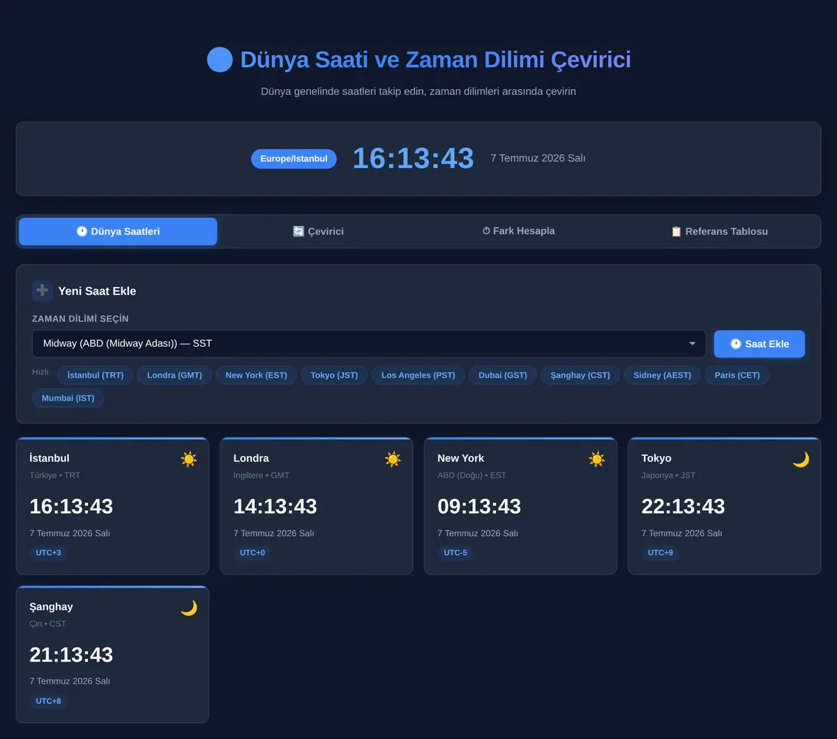 Dünya Saati ve Zaman Dilimi Çevirici ekran görüntüsü 3