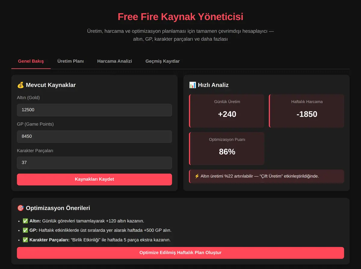 Free Fire Kaynak Yöneticisi ekran görüntüsü 3