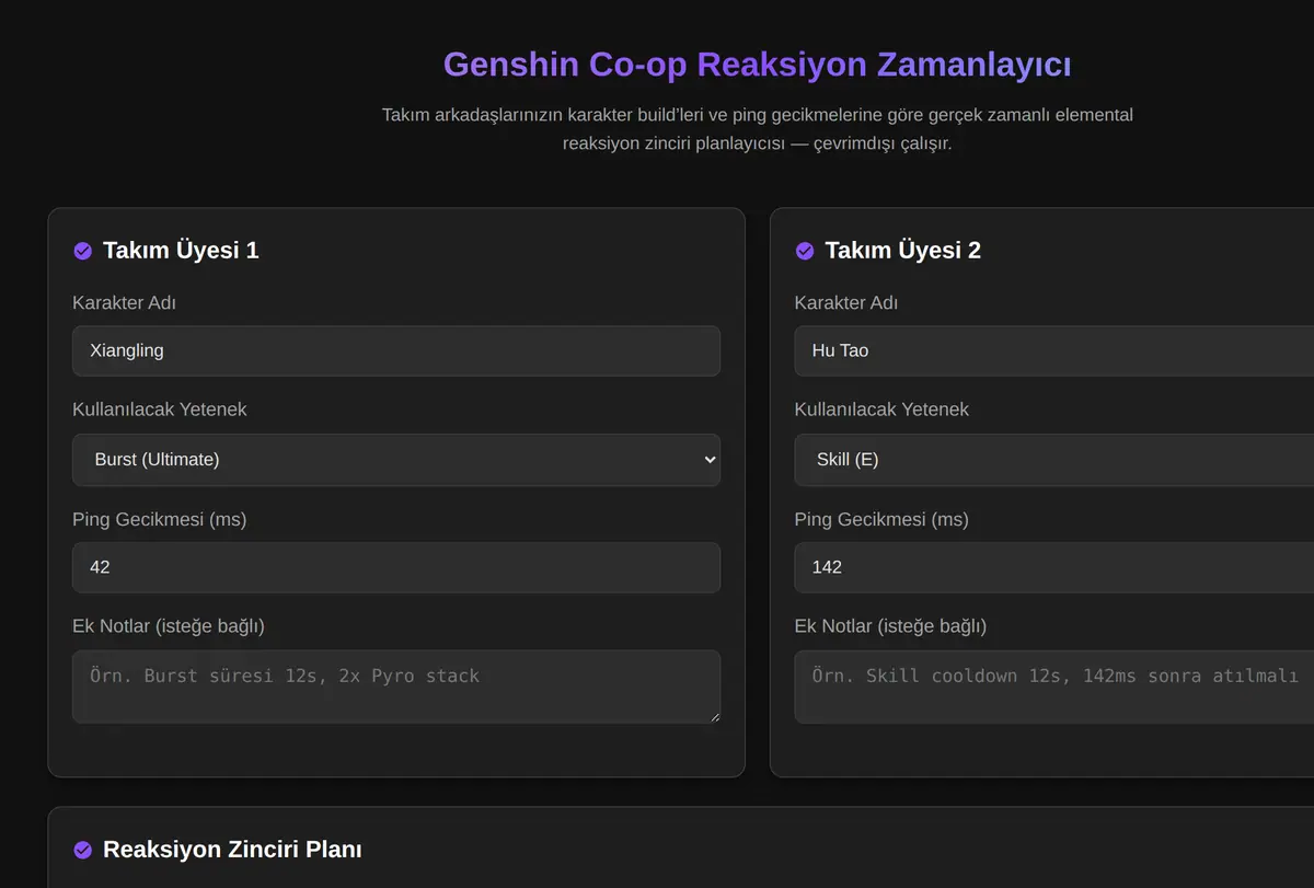 Genshin Co-op Reaksiyon Zamanlayıcı ekran görüntüsü