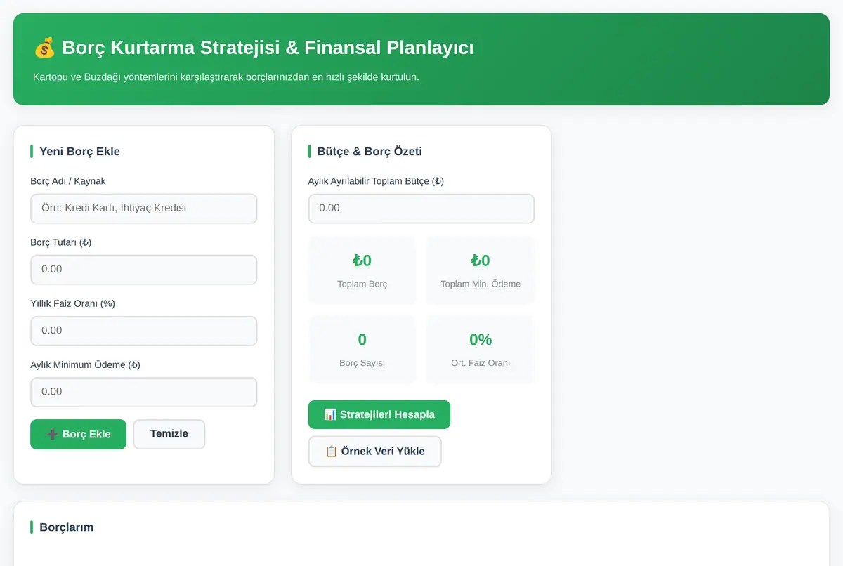 Borç Kurtarma Stratejisi & Finansal Planlayıcı ekran görüntüsü 2