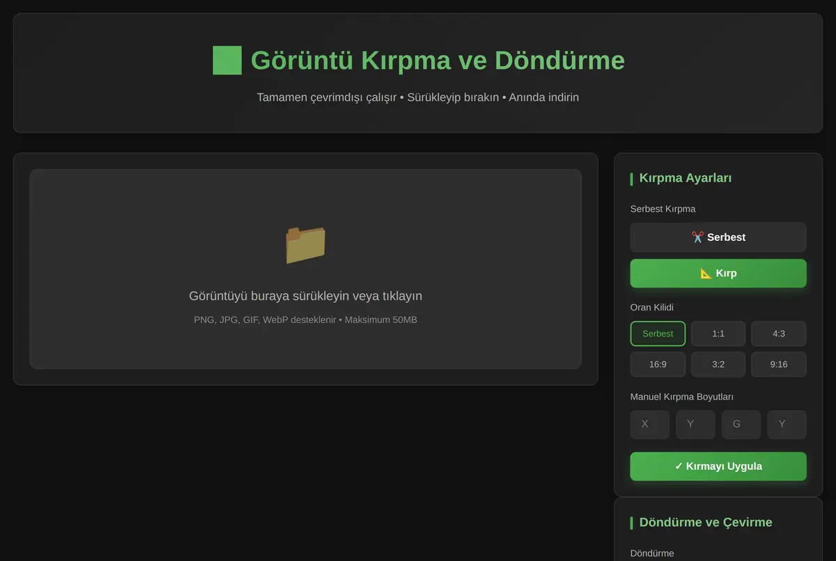 Çevrimdışı Görüntü Kırpma ve Döndürme Aracı ekran görüntüsü 2