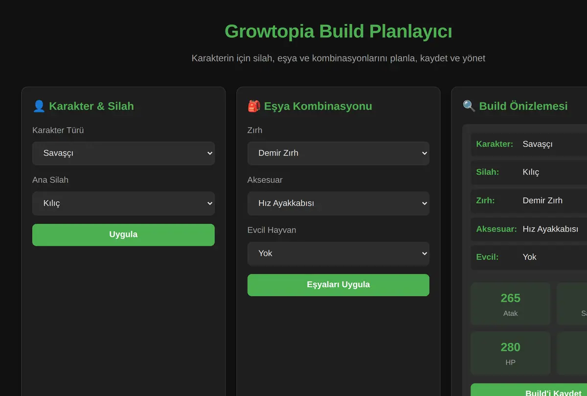 Growtopia Build Planlayıcı ekran görüntüsü