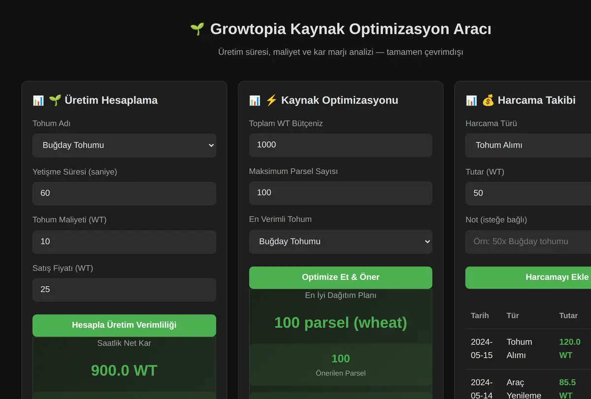 Growtopia Kaynak Optimizasyon Aracı ekran görüntüsü