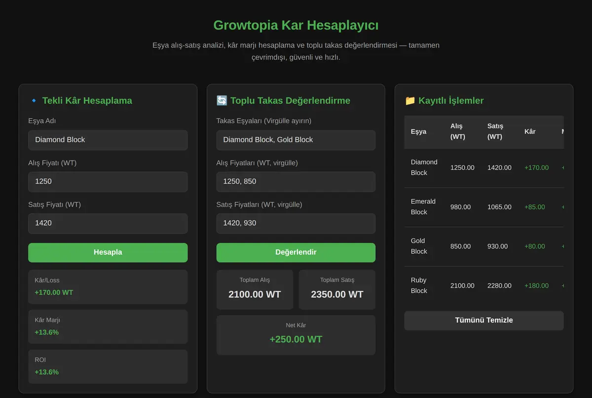 Growtopia Kar Hesaplayıcı ekran görüntüsü 2