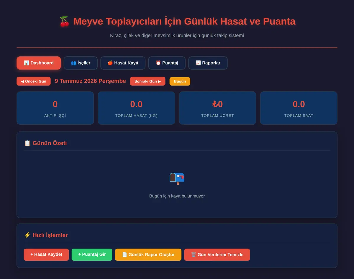 Meyve Toplayıcıları İçin Günlük Hasat ve Puanta ekran görüntüsü 3