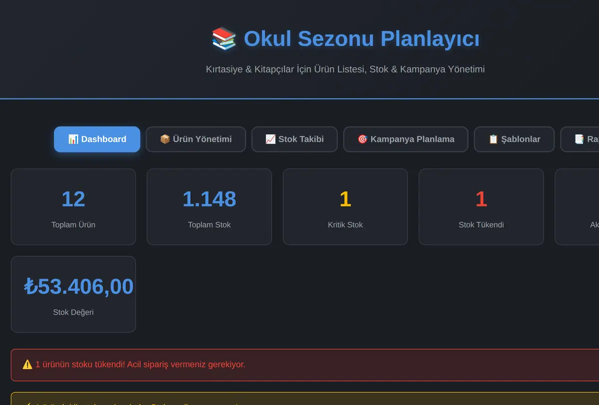 Okul Sezonu Planlayıcı: Kırtasiye & Kitapçı Ara ekran görüntüsü