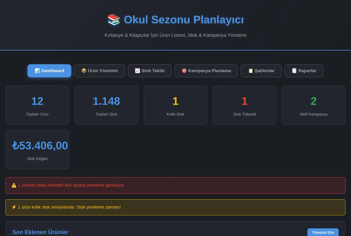 Okul Sezonu Planlayıcı: Kırtasiye & Kitapçı Ara ekran görüntüsü 2