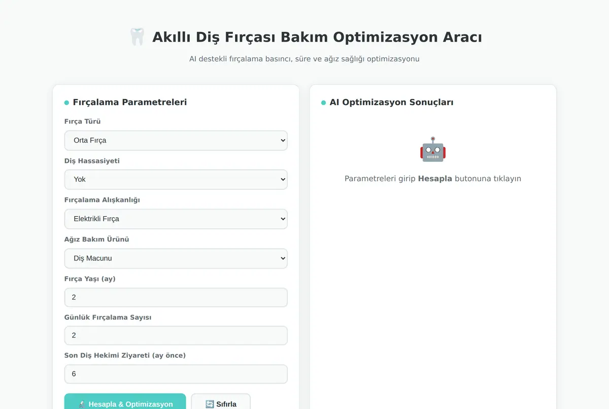 Akıllı Diş Fırçası Bakım Optimizasyon Aracı ekran görüntüsü 2