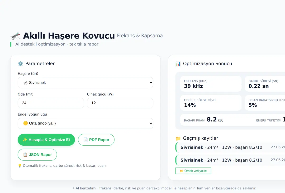 Akıllı Haşere Kovucu · Frekans & Kapsama ekran görüntüsü