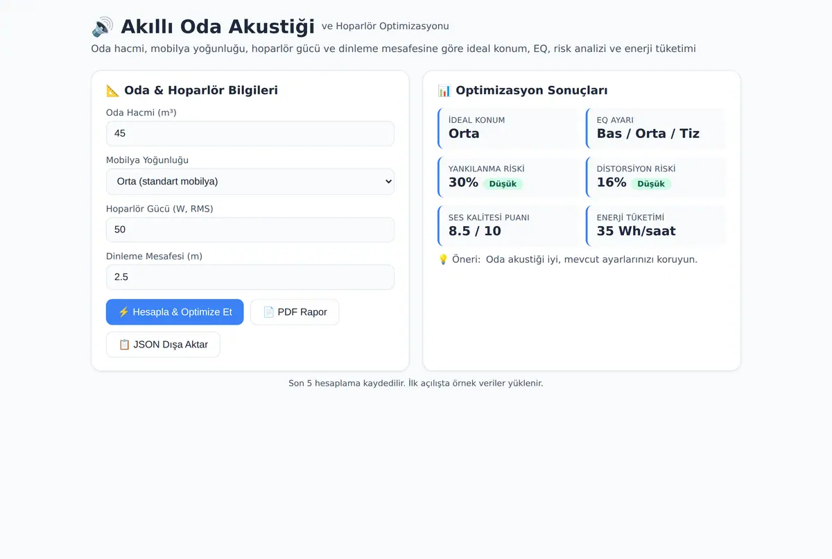 Akıllı Oda Akustiği ve Hoparlör Optimizasyonu ekran görüntüsü 2