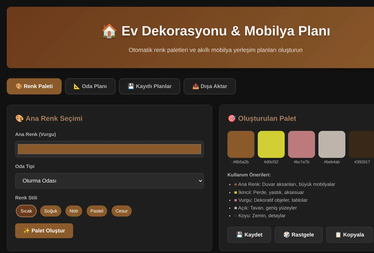 Ev Dekorasyonu & Mobilya Planı Oluşturucu ekran görüntüsü