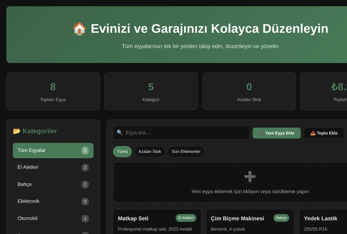 Evinizi ve Garajınızı Kolayca Düzenleyin ekran görüntüsü