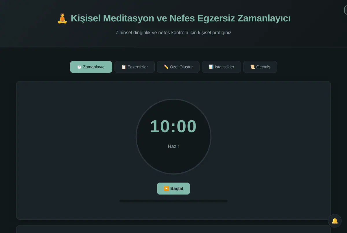 Kişisel Meditasyon ve Nefes Egzersiz Zamanlayıcı ekran görüntüsü 2
