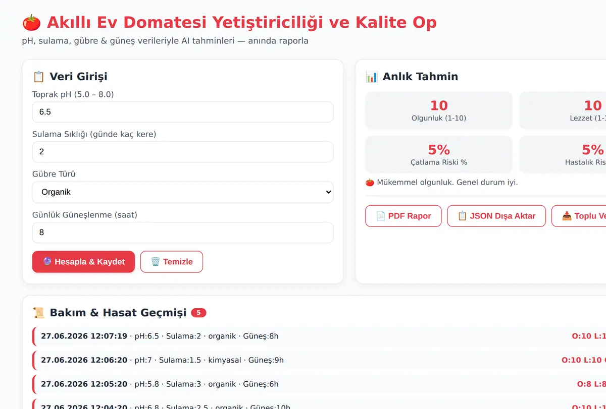 Akıllı Ev Domatesi Yetiştiriciliği ve Kalite Op ekran görüntüsü