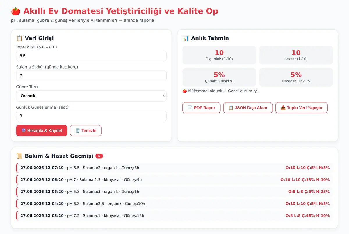 Akıllı Ev Domatesi Yetiştiriciliği ve Kalite Op ekran görüntüsü 2