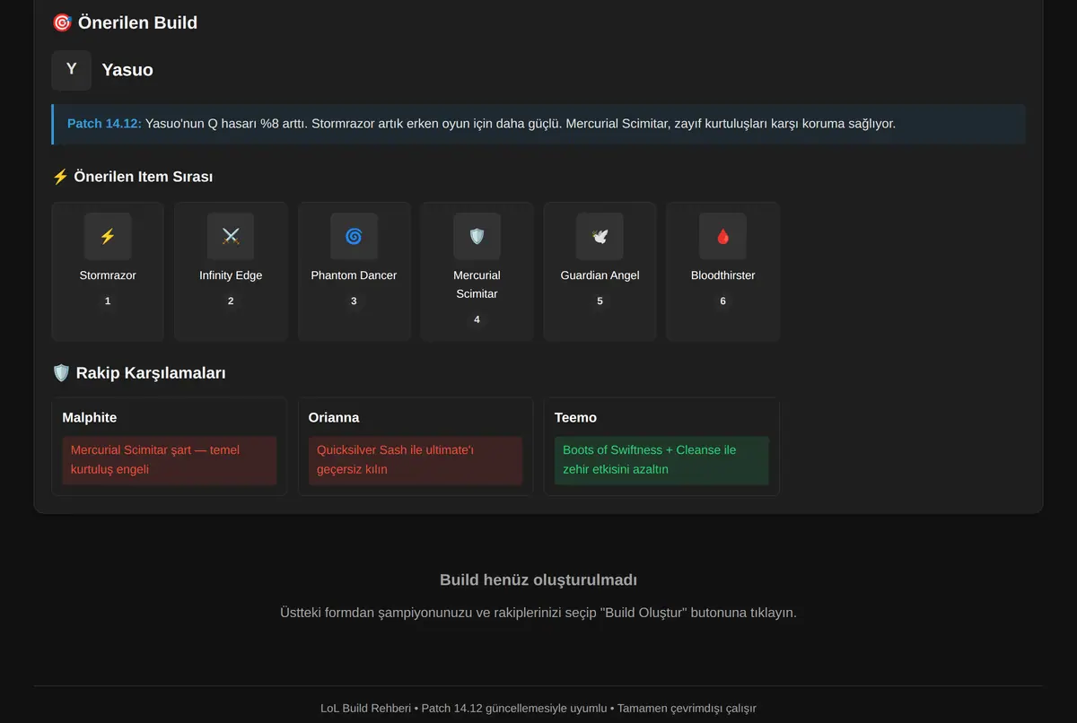 LoL Build Rehberi ekran görüntüsü 2