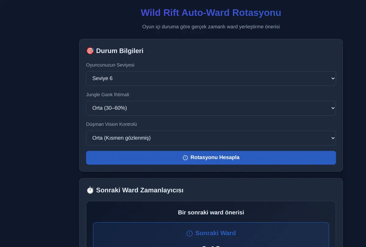 Wild Rift Auto-Ward Rotasyonu ekran görüntüsü