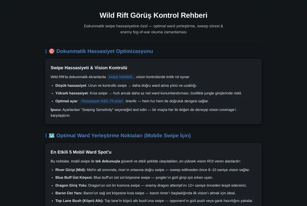 Wild Rift Görüş Kontrol Rehberi ekran görüntüsü 2