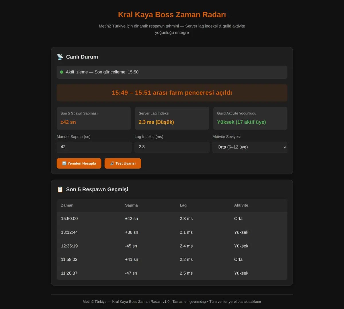 Kral Kaya Boss Zaman Radarı ekran görüntüsü 3