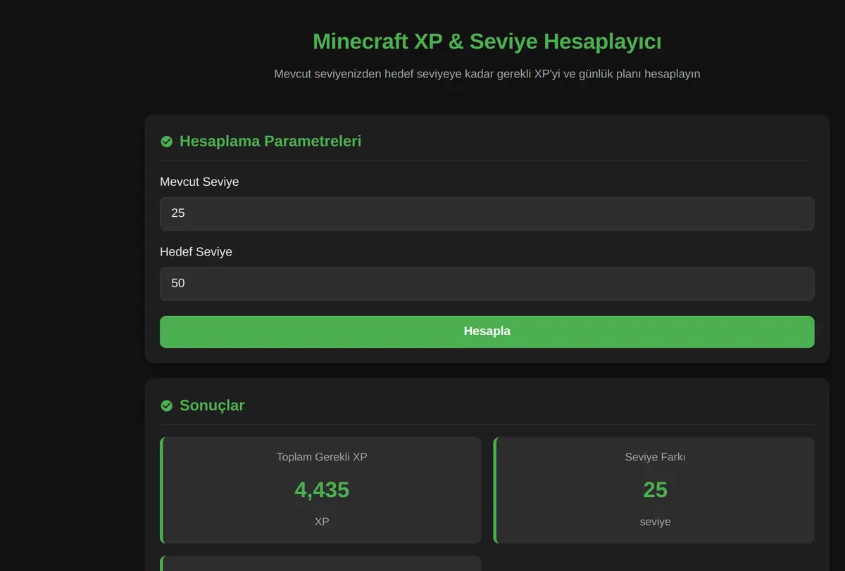 LoL Seviye & XP Hesaplayıcı ekran görüntüsü