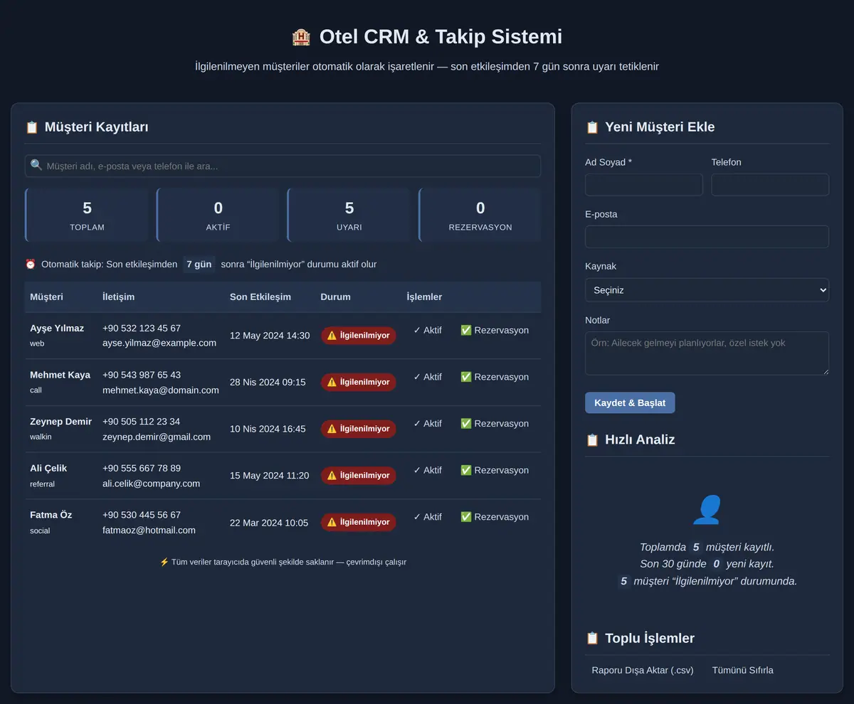İnşaat CRM & Takip Sistemi ekran görüntüsü 3