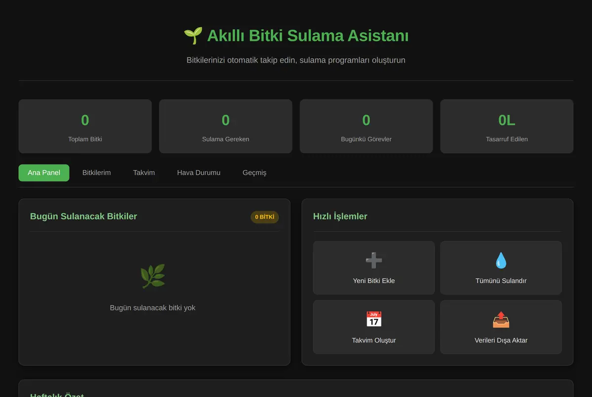 Akıllı Bitki Sulama Asistanı ekran görüntüsü 2