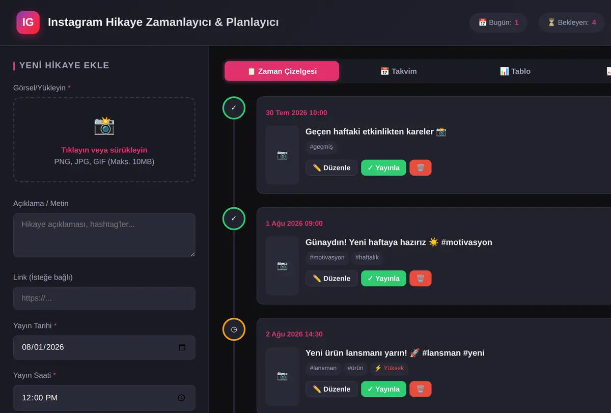 Instagram Hikaye Zamanlayıcı & Planlayıcı ekran görüntüsü