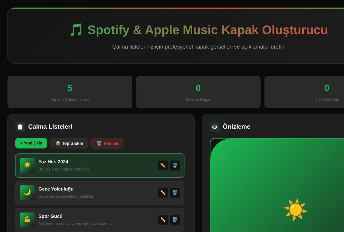 Spotify & Apple Music Kapak Oluşturucu ekran görüntüsü