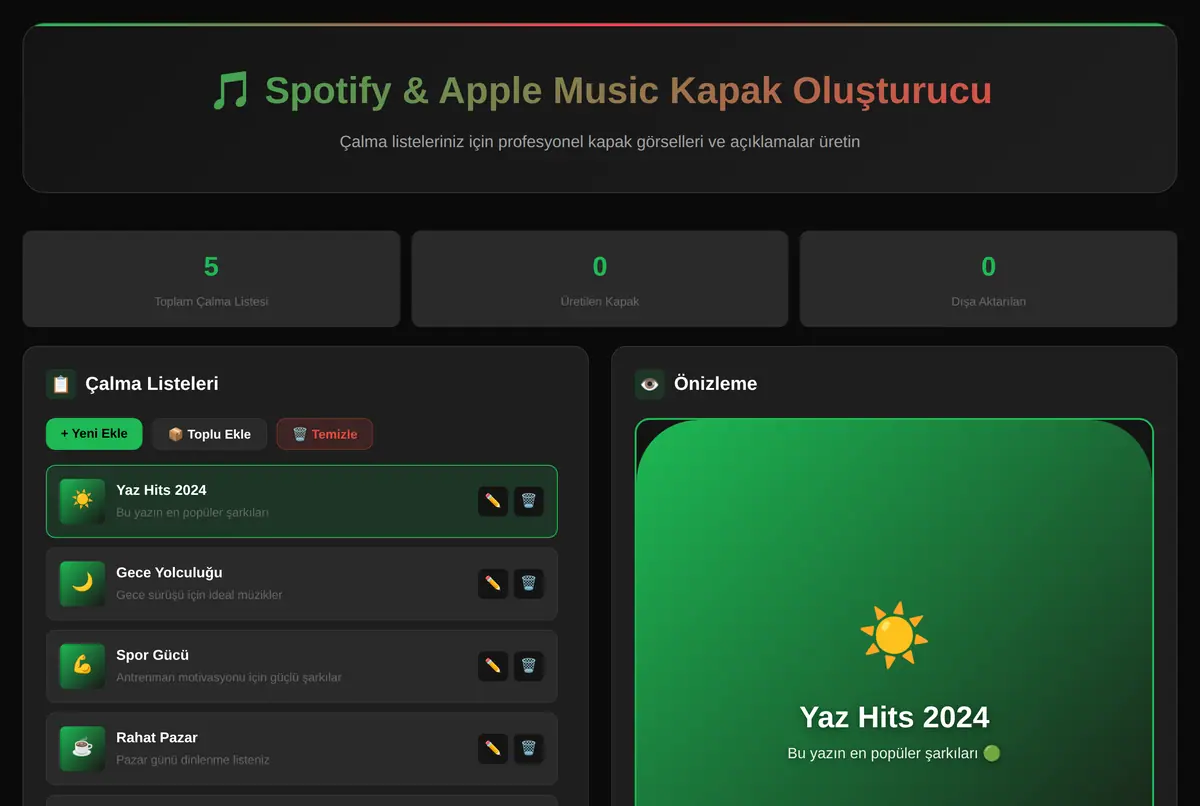 Spotify & Apple Music Kapak Oluşturucu ekran görüntüsü 2
