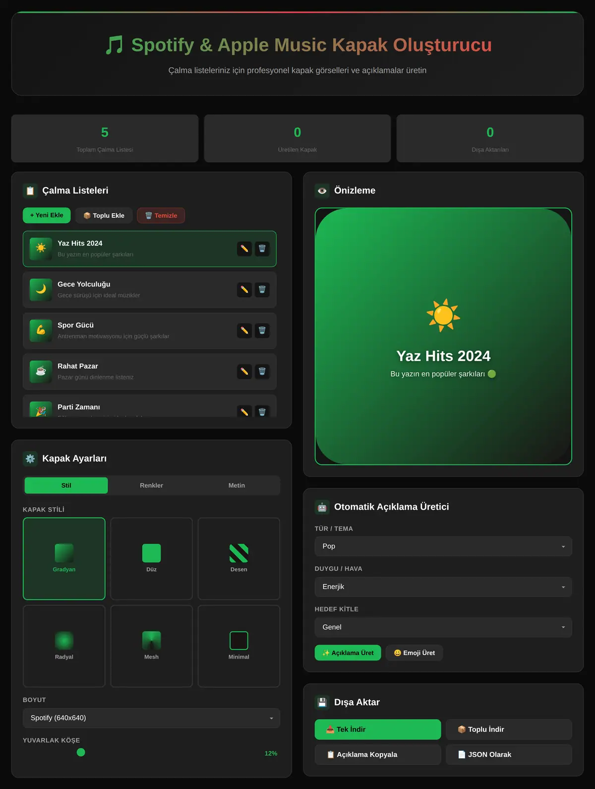 Spotify & Apple Music Kapak Oluşturucu ekran görüntüsü 3