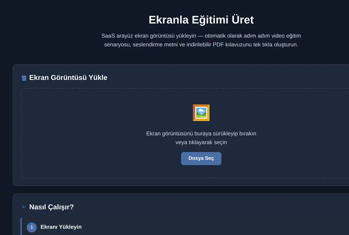 Ekranla Eğitimi Üret ekran görüntüsü