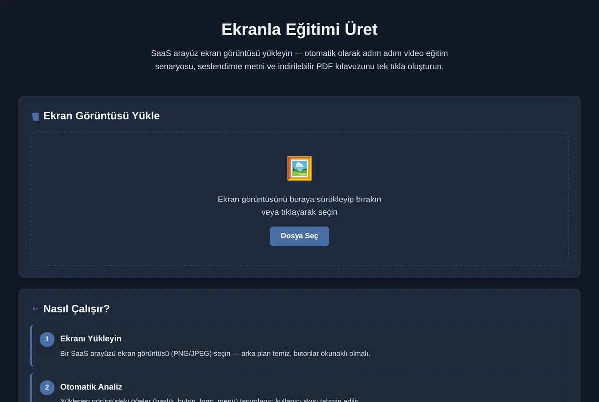 Ekranla Eğitimi Üret ekran görüntüsü 2