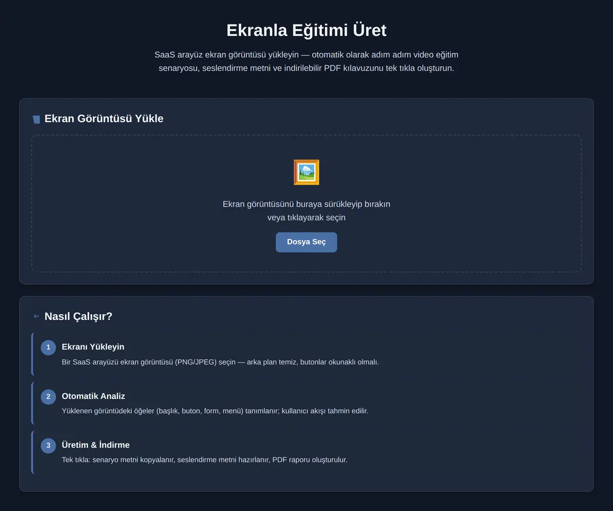 Ekranla Eğitimi Üret ekran görüntüsü 3