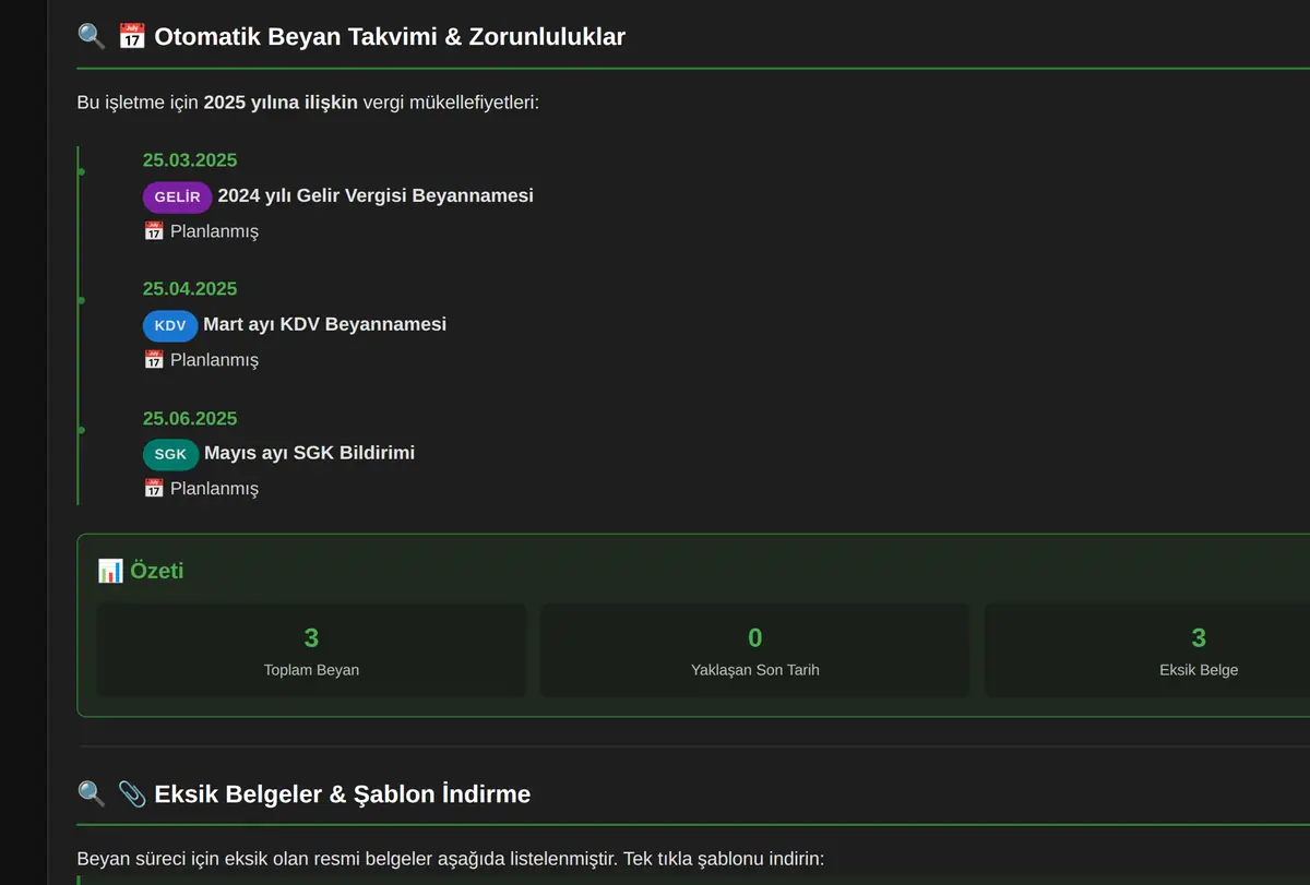 Vergi Beyan Rehberi: Analiz & Hazırlık ekran görüntüsü