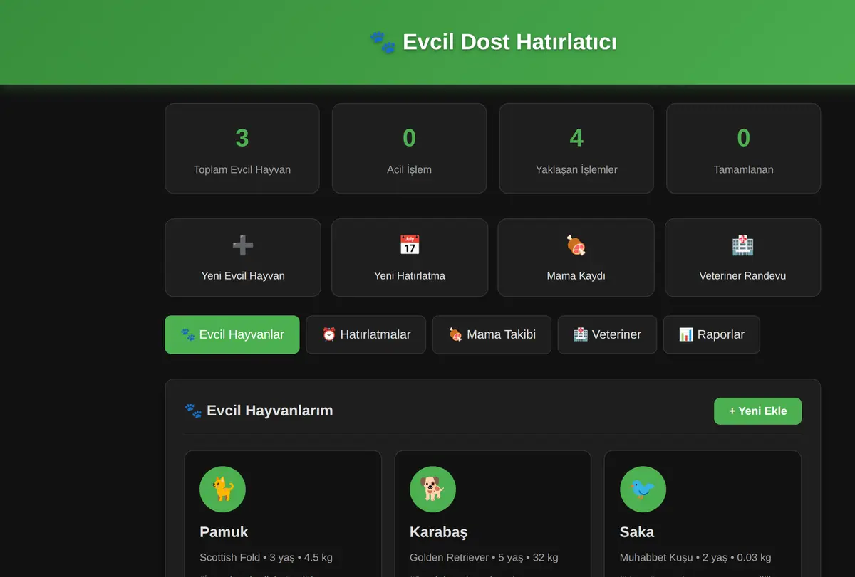 Evcil Dost Hatırlatıcı ekran görüntüsü