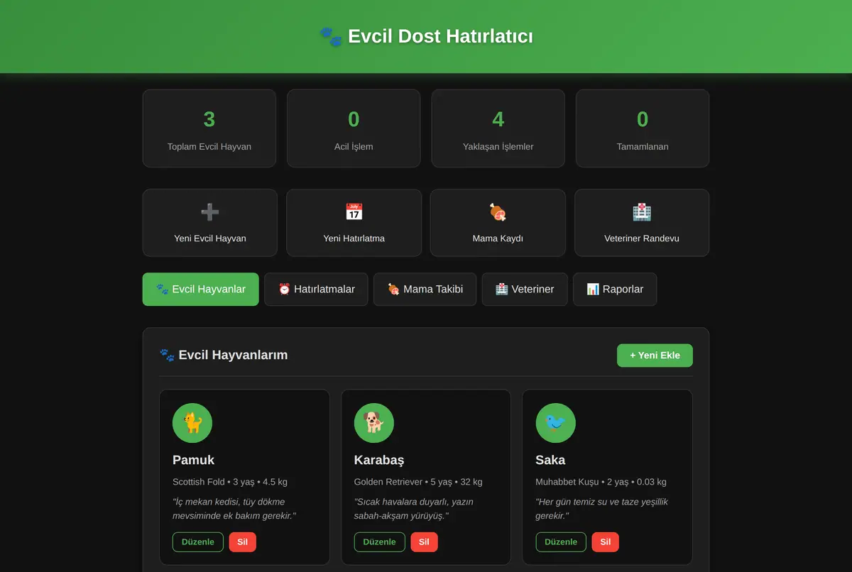 Evcil Dost Hatırlatıcı ekran görüntüsü 2