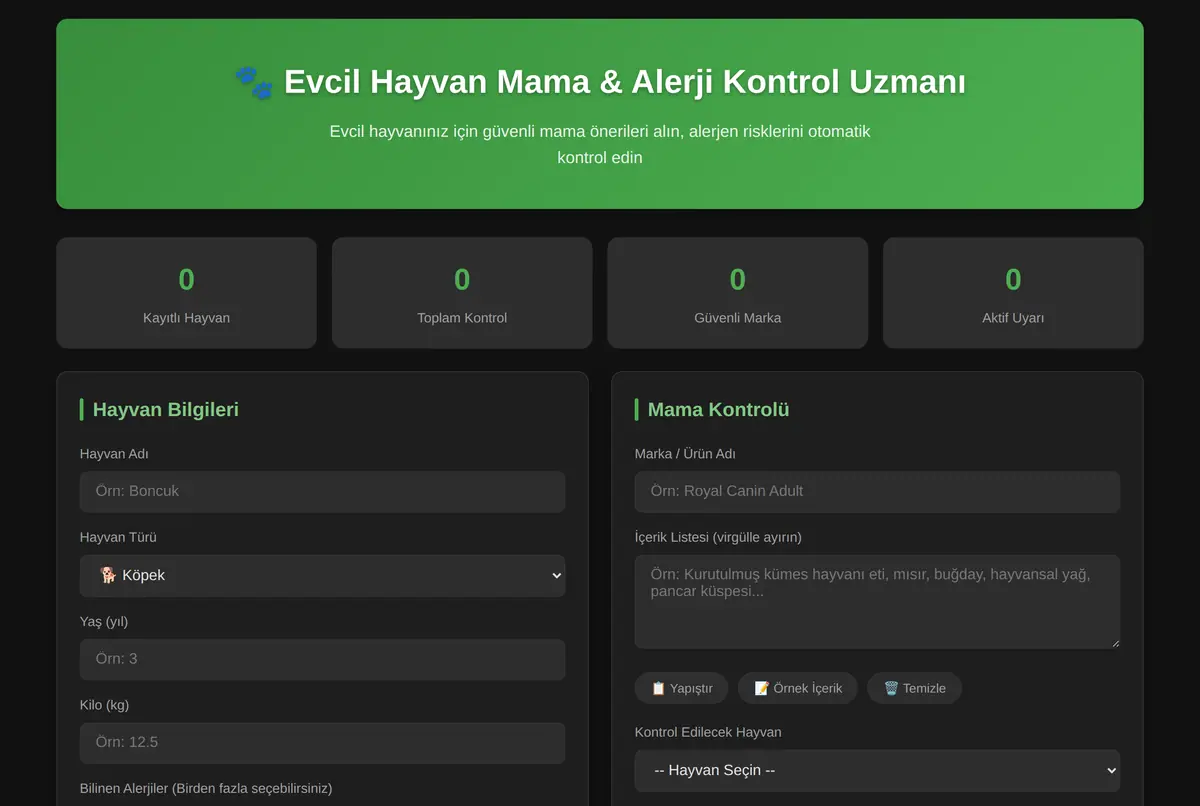 Evcil Hayvan Mama & Alerji Kontrol Uzmanı ekran görüntüsü 2