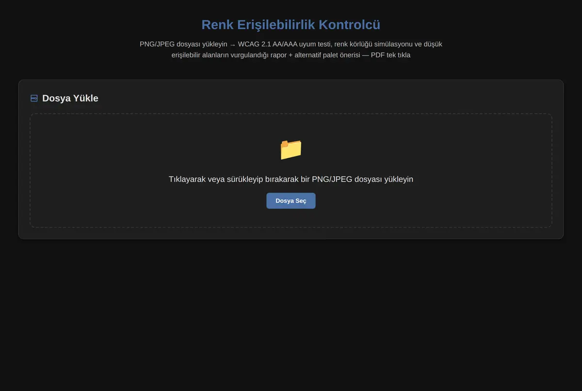 Renk Erişilebilirlik Kontrolcü ekran görüntüsü 2