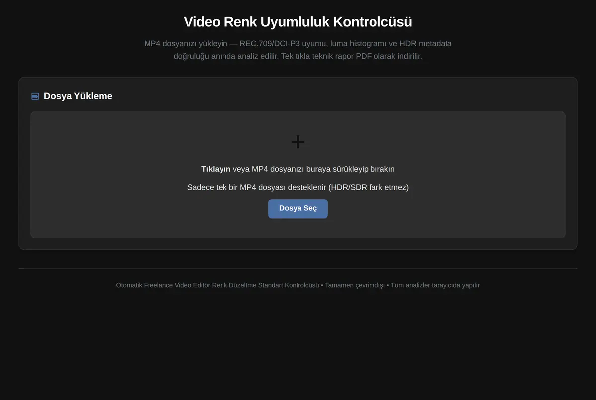 Video Renk Uyumluluk Kontrolcüsü ekran görüntüsü 2