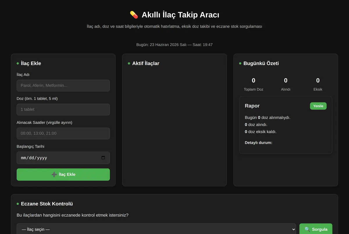 Akıllı İlaç Takip Aracı ekran görüntüsü 2
