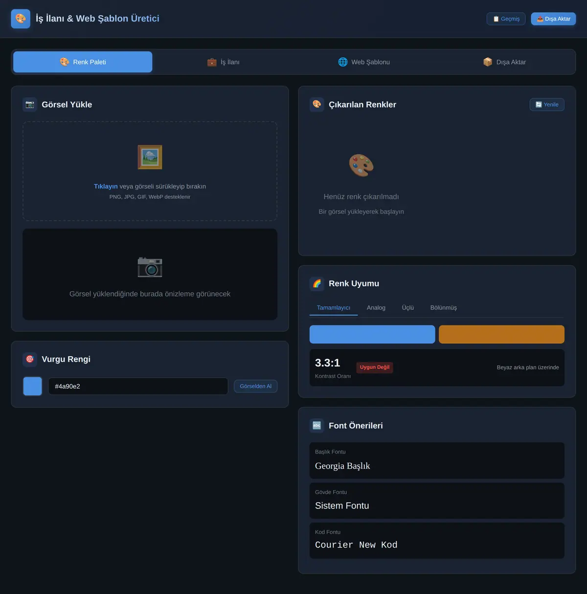 İş İlanı ve Web Şablon Üretici ekran görüntüsü 3