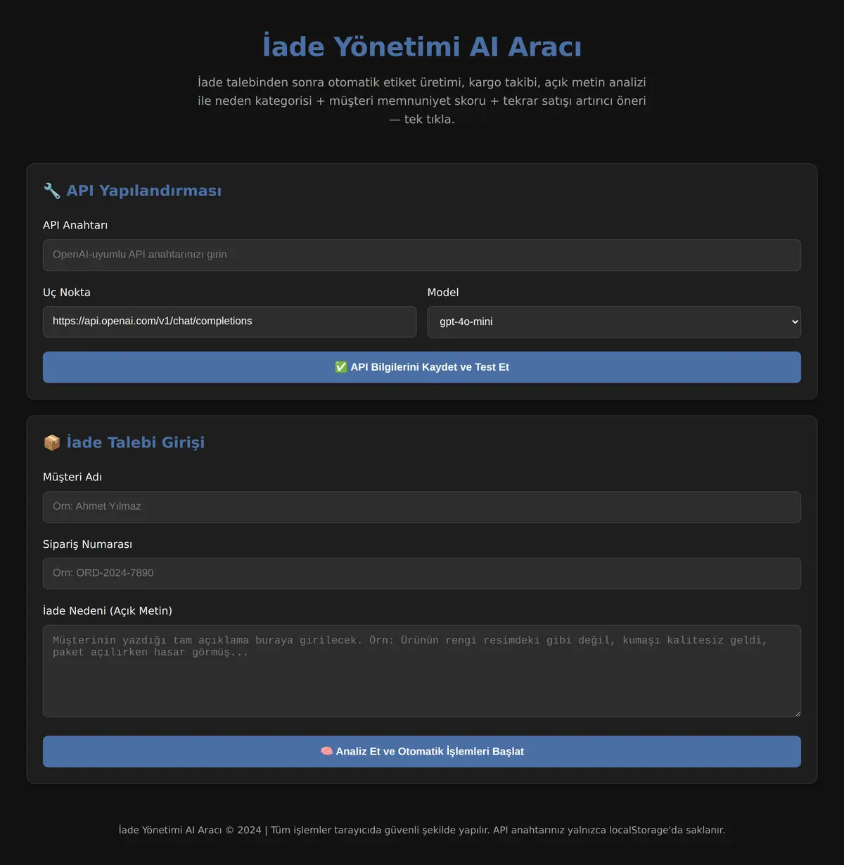 İade & Değişim Yönetimi Aracı Pro ekran görüntüsü 3