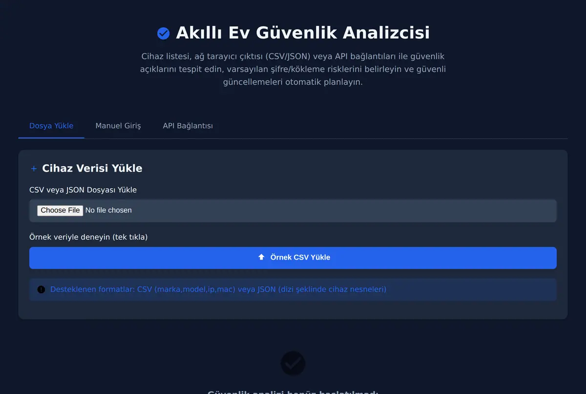 Akıllı Ev Güvenlik Analizcisi ekran görüntüsü 2