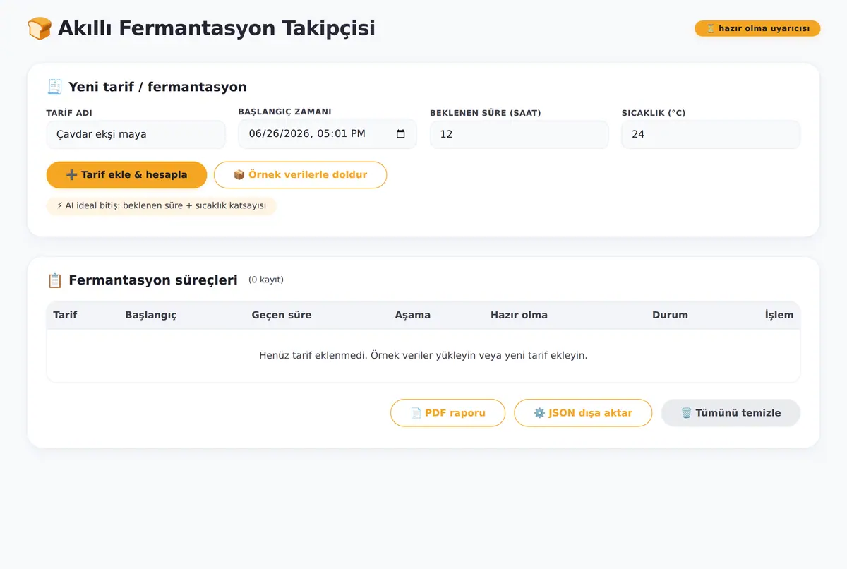 Akıllı Fermantasyon Takipçisi & Hazır Olma Uyar ekran görüntüsü 3