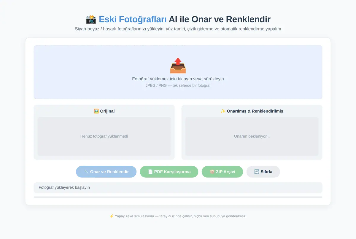 Eski Fotoğrafları AI ile Onar ve Renklendir ekran görüntüsü 2