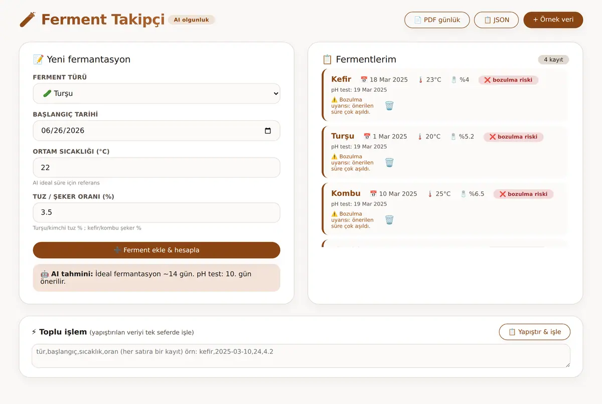 Ferment Takipçi · AI Olgunluk ekran görüntüsü 3